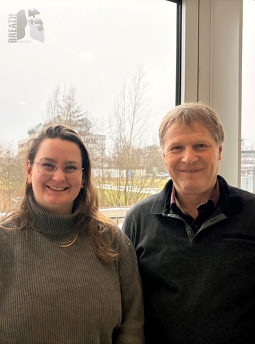Die BREATH Forschenden Dr. Tonia Bargmann (Erstautorin) und Prof. Dr. Armin Braun (Letztautor) arbeiten zusammen am Fraunhofer ITEM