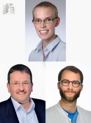 S100A8 bei Lungenentzündungen: Die BREATH Forschenden Dr. Lena Ostermann (Erstautorin), Prof. Dr. Ulrich Maus (Letztautor) und PD Dr. Benjamin Seeliger